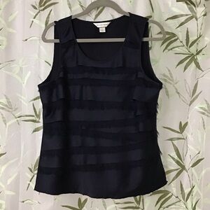 Christoper & Banks Navy Layered Sleeveless Top